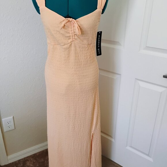 New Madden Girl Dress Sleeveless Maxi Peach Size: Large Junior - Picture 5 of 10